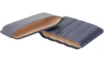 Estojo para charutos Angelo 5 couro azul cinza