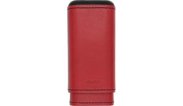 Estojo para charutos adorini em couro legítimo para 2-3 charutos Magma Red