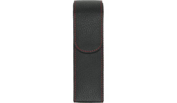 estojo de bolso adorini para 2 charutos preto com fio vermelho