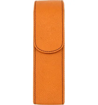 caixa de bolso de charutos adorini laranja com fio preto