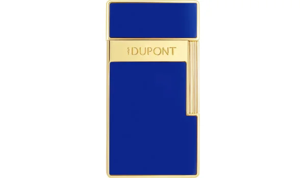 Isqueiro Biggy S.T. Dupont Azul Lacado Dourado 025225