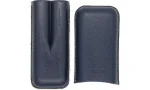 Estojo de couro Jemar Double Cigar Edge Beruga Blue 464/2