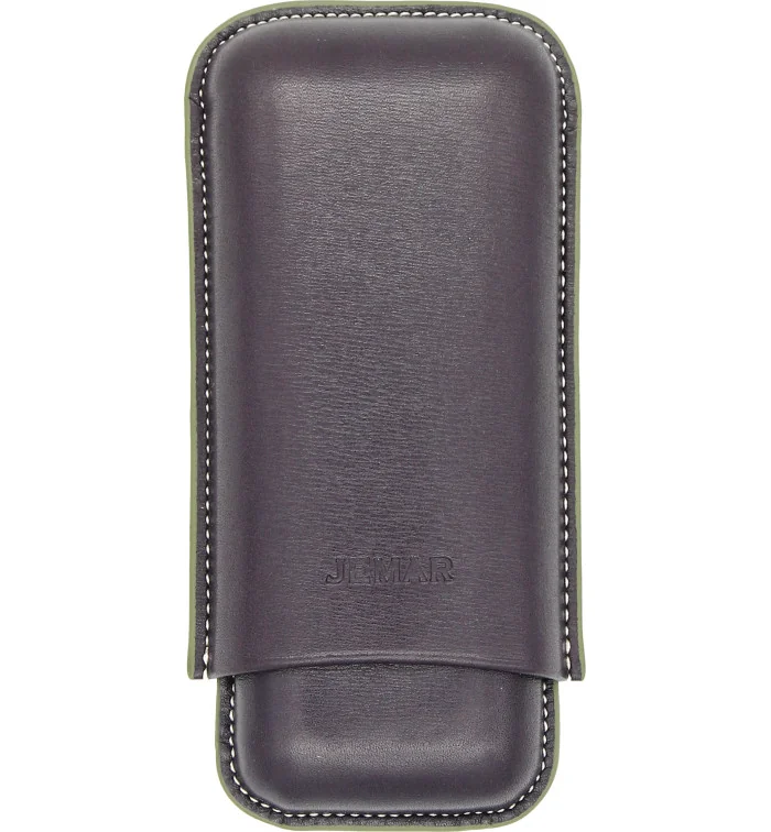 Estojo duplo de couro Jemar Edge Barniz 464/2 para charutos