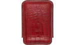 Estojo triplo de couro Jemar para charutos Coco Red 464/3