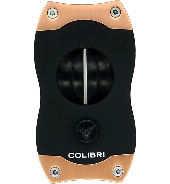 Cortador de charuto Colibri V-Cut - Preto/Dourado Rosê foto 6