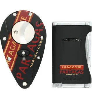 Conjunto de cortador e isqueiro Partagas Serie Xikar 2017