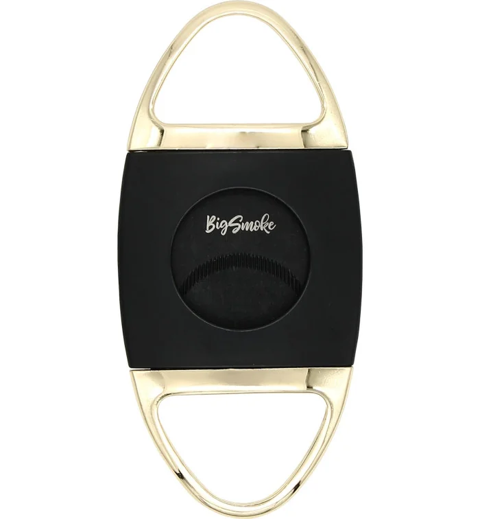 Cortador BigSmoke preto e dourado, lâminas pretas serrilhadas foto 3