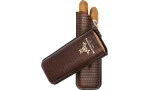 Estojo para charutos Montecristo em couro marrom para 2 charutos