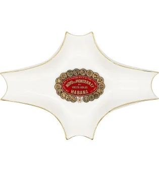 Cinzeiro Hoyo de Monterrey branco pequeno