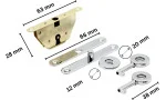 Conjunto de trava de pino e parafuso Humidor Prata foto 6