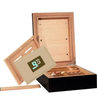BigSmoke Humidor Mini Black incl. pack Boveda 72%