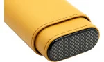 Estojo de couro para charutos Amarelo / Carbono foto 8