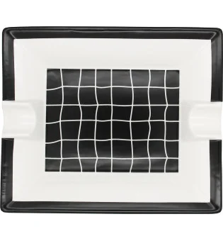 Cinzeiro de porcelana Crocodilo preto e branco