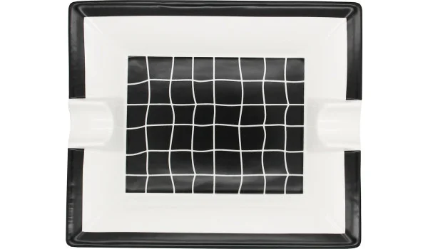 Cinzeiro de porcelana Crocodilo preto e branco foto 3
