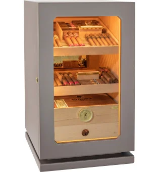 adorini Humidor Lumina Grande Deluxe cinza-claro